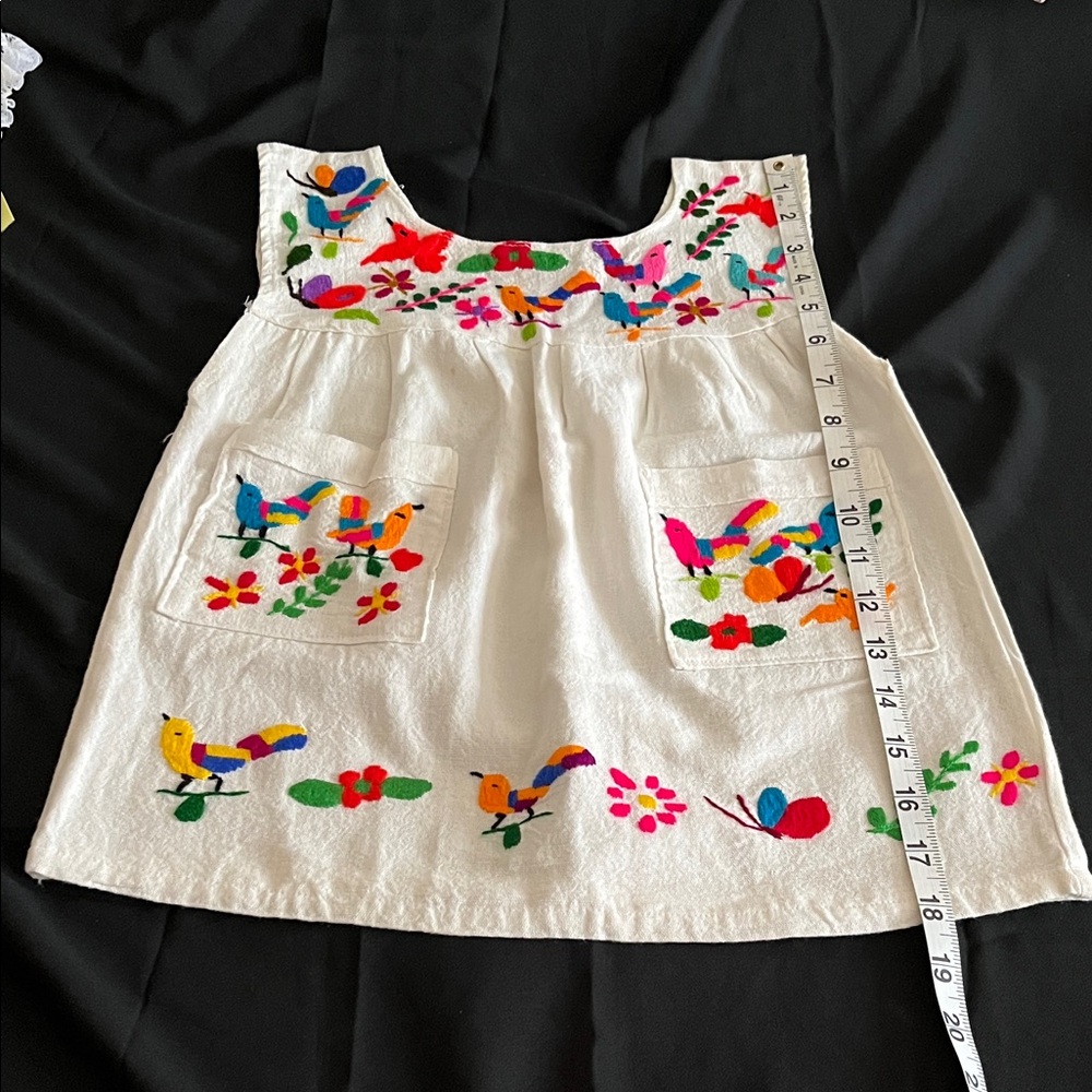 Colorful Embroidered Kids Casual Dress